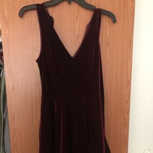 V neck maroon velvet. Worn once